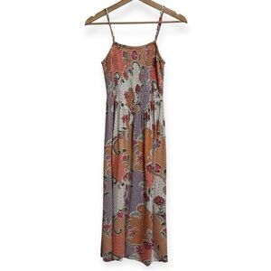 Patrons Of Peace Blooming Dahlia Floral Crawford Midi Dress